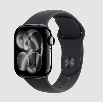 Apple Watch Series 11 42 mm Jet Black Aluminum Black Sport Band S-M